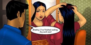Indian woman has a handsome lad working for her