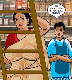 Young man checks out a MILF’s ass at the market
