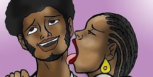 Ebony with a monstrous ass sits on a boy’s face