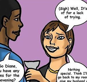 Pretty wife flirts with an intriguing black man