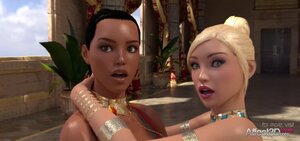 Futanari babes entertaining the Egyptian princess