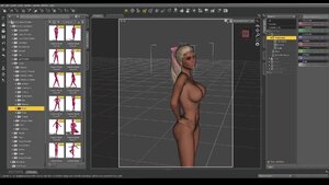 Sexy boobs blonde 3d tutorial