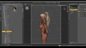Sexy boobs blonde 3d tutorial