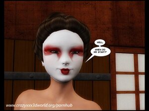 Geisha teaches bride to masturbate