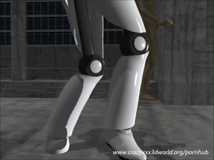 Jailed bitch use robot guard as fucking machine