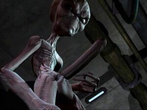 Skinny alien dicks human slut