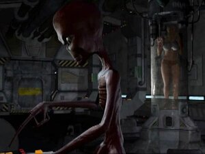 Creepy alien encounter for big tits gal