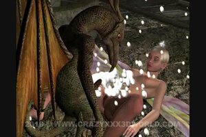 Dragon spreads his semen into fairy's pussy