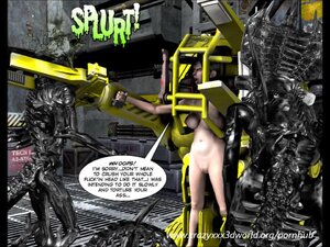 3D Comic: Busty chick gets drilled hard and impregnated by aliens