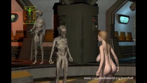Babe with big boobs fucks alien