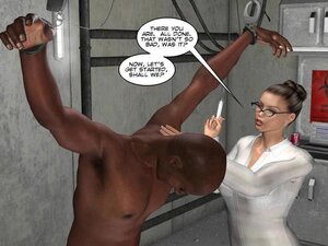 Black man bound by a Domme