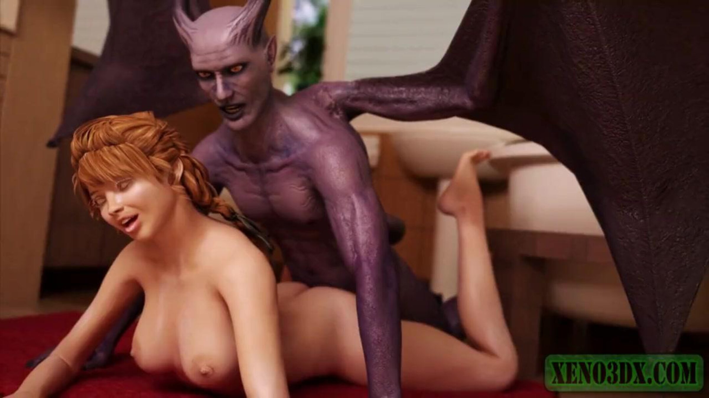 Creepy Demon Shocks Young Babe HQPornColor