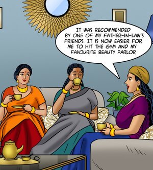Three big tits Indian MILFs discuss the recently purchased house